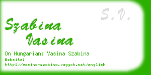 szabina vasina business card